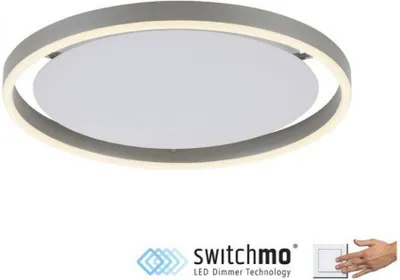 Image de Plafonnier LED, argent, intensité lumineuse variable, D 39,3 cm