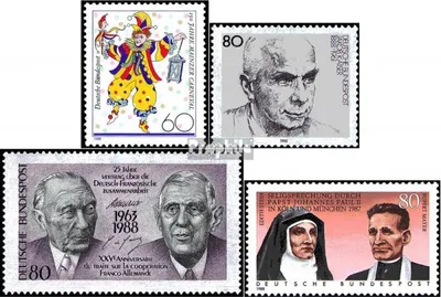 Produktbild von Briefmarken BRD (BR.Deutschland) 1988 Mi 1349,1350,1351,1352 (kompl.Ausg.) gestempelt 150 Jahre Mainzer Karneval