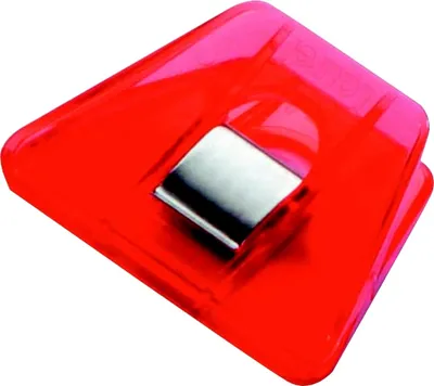 Produktbild von Briefklemmer Signal 2 70x50mm kristallrot Packung mit 10 Stück
