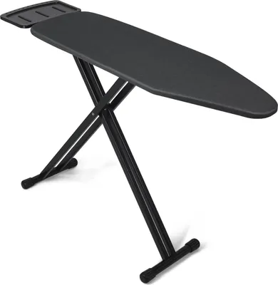 Produktbild von Kompakte zusammenklappbare Bügelbrett höhenverstellbar - Hitzebeständige Bezüge - Schwarz - 34 x 109 cm