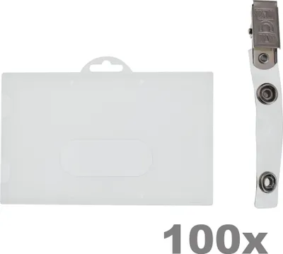 Produktbild von 100 x Tifler Ausweiskartenhalter mit Clip