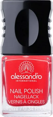 Zdjęcie produktu dla alessandro 30 First Kiss Red, 10 ml, Czerwony, First Kiss Red, Kolorujący, Połysk, Butelka