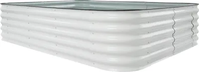 Zdjęcie produktu dla Podwyższona grządka – metalowa skrzynka do sadzenia roślin – 285 x 60 x 43 cm – do warzyw i kwiatów – duża – zestaw do samodzielnego montażu