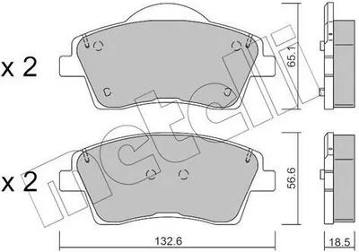 Obrázok produktu pre Sada brzdových doštičiek METELLI – predné brzdové doštičky pre VOLVO XC40 (536) 22-1249-0