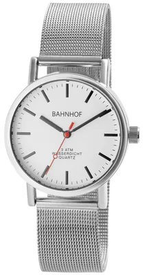 Produktbild von Bahnhof Uni Armbanduhr silberfarbig, 3 ATM