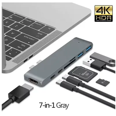 Produktbild von USB 3.1 Typ-C-Hub zu HDMI-Adapter 4K Thunderbolt 3 USB C Hub 3.0 TF SD-Kartenleser-Steckplatz PD für MacBook Air Pro M3 M2 M1 Chip