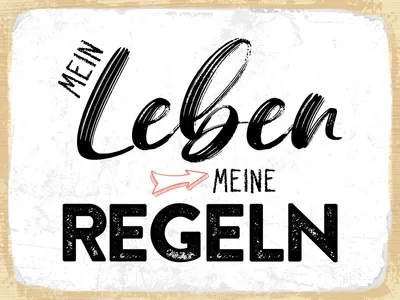Produktbild von vianmo Blechschild 30x40 cm Mein Leben meine Regeln