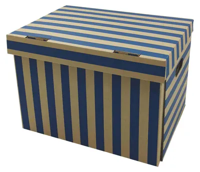 Produktbild von 10x Archivbox Lagerbox 400x320x290mm gestreift extrem stabil bis 250kg stapelbar