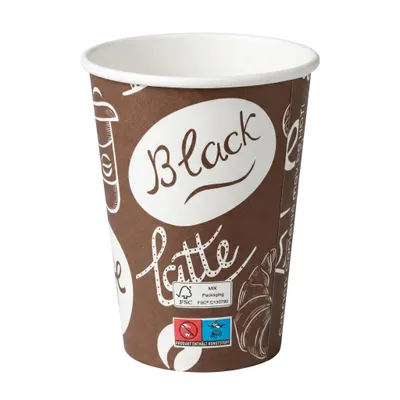 Produktbild von Kaffeebecher To Go aus Pappe 8 oz/280ml | 1000 Stück, Einweg Trinkbecher für Kaffee, Tee & Heißgetränke
