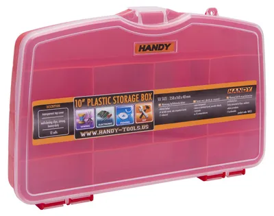 Produktbild von Extra kleine Sortierbox mit 12 Fächern – Aufbewahrungsbox aus Kunststoff mit transparentem Deckel – Feste Fächer und stabile Verschlussclips – Kompakte Größe 258 × 160 × 40 mm – Ideal für Schrauben, Kleinteile und Hobbyzwecke [10953]