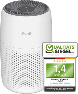 Produktbild von Luftreiniger Allergiker mit Aromatherapie, HEPA Luftfilter gegen Schimmel, Staub und Tierhaare bis zu 0,3 µm für Schlafzimmer, 7 Watt Energiesparend