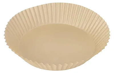 Produktbild von 100x Backpapierzuschnitte für Heißluftfritteusen Mikrowelle Backofen Ø16cm x 4,5cm braun