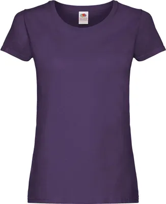 Fruit of the Loom - Maglietta Lady-Fit a Manica Corta - Donna (XS) (Erica Grigia