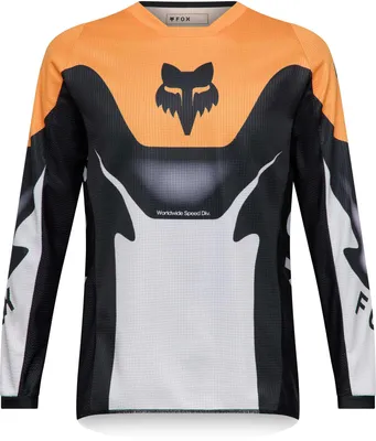 Immagine prodotto di Maglia da motocross FOX 180 Noble per ragazzi, nero/bianco/arancione, YS
