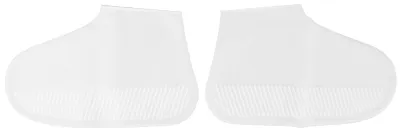 Produktbild von Silikon-Regenschuhüberzüge, wasserdichte Schneeschuhüberzüge, rutschfeste, faltbare überschuhe, weiße überschuhe