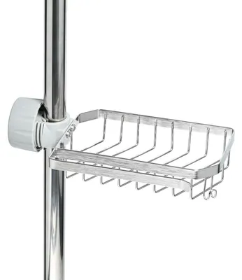 Produktbild von Duschablage Edelstahl Rostfrei für Duschstange 22-32 mm, Seifenhalter ohne Bohren, Silber