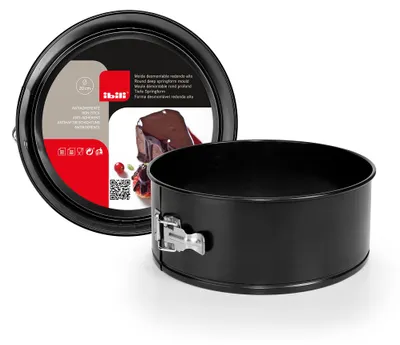 Image de Ibili 8209201 Moule à gâteau 20 cm Noir  Noir Taille unique