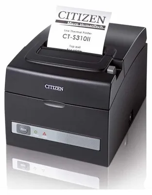 Obrázok produktu pre Citizen CT-S310II - tlačiareň účteniek - dvojfarebná (monochromatická) - termálny riadok - 8 cm kotúč, rolka (5,8 cm) - 203 dpi - až 160 mm/s - USB, LAN - Schneider (CTS310IIXEEBX)
