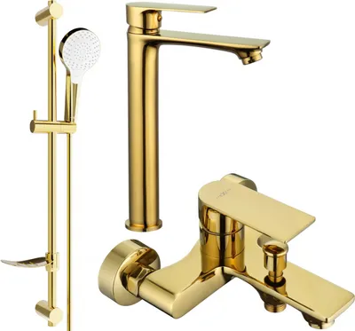 Produktbild von Mexen Royo DF05 Badewannenset, Gold - 72213DF05-50
