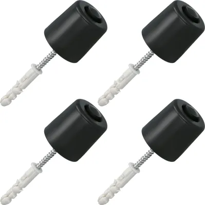 Produktbild von KOTARBAU® 4er Set Türstopper Boden zum Schrauben - 43 mm - Schwarz - Bodentürstopper - Bodenmontage - Türstopper - aus Gummi