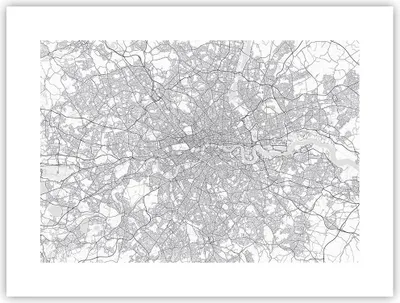 Produktbild von Poster - Poster ohne Rahmen - Stadt Karte London - 40x30 cm - Wand Bild - Wanddeko - Wandbilder - Kunstposter - Wandposter - Bilder - Kunstdruck - Wanddekoration - Wandbild - P2XAA40x30-4680