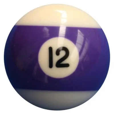 Image de Simple - Boule de billard de remplacement Aramith "Premier" - Numéro 12 en 57,2mm