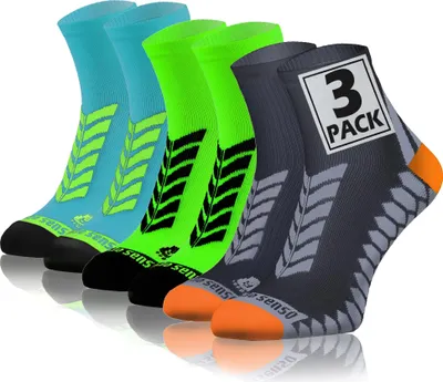 Produktbild von Sesto Senso Sportsocken – Bequeme, atmungsaktive Socken – Uni für Damen und Herren, Größe 43-47, Farb-Mix - 3er-Pack
