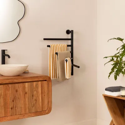 Produktbild von CREATE - WARM TOWEL MINIMAL - Elektrischer Badheizkörper 80W mit 180° schwenkbaren Stangen