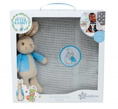 Obrázok produktu pre Darčeková súprava Rainbow Rabbit Peter s dekou