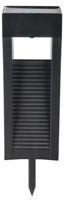 Produktbild von 4er-Set Solar-/Dekoleuchte "PULHEIM" H: 22cm, Lampe für den Außenbereich im Modern-Style, aus Kunststoff in schwarz, 8 x 5,2 x 33,2 cm, mit Diode – mit Schiebeschalter