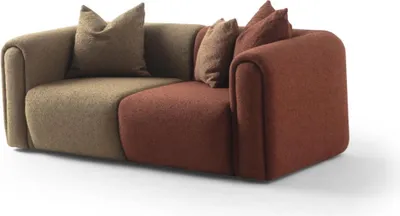 Produktbild von Braunes Polstersofa Designer Wohnzimmer Dreisitzer Textil 3-Sitzer