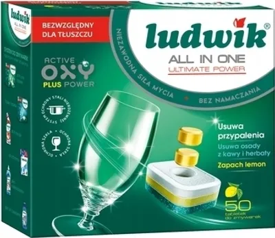 Obrázek produktu pro Ludwik, All in one Tabletki do zmywarki Lemon, 50 sztuk