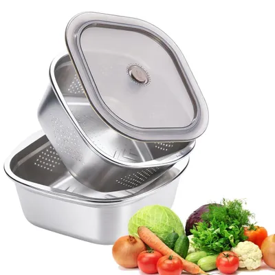 Image de Passoire de cuisine en acier inoxydable, capacité de 4700 ml