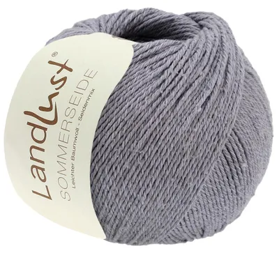 Produktbild von Lana Grossa LANDLUST SOMMERSEIDE 50 g leichtes Sommergarn aus Baumwolle und Seide 170 m Farbe 059 - Grau