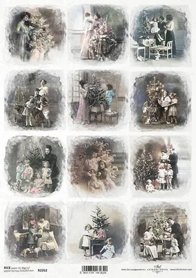 Image de Papier de riz ITD pour découpage, papier de bricolage, technique de la serviette - R2262 : Anniversaire, famille, ambiance festive