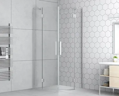 Produktbild von form&style Runddusche ROMALLO 100 x 100 x 195 cm Profil chrom Klarglas schmutzabweisende Glasbeschichtung