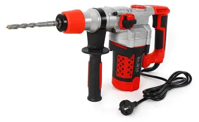 Image de Marteau électrique, puissance de 2200 W, 6 forets interchangeables, rouge