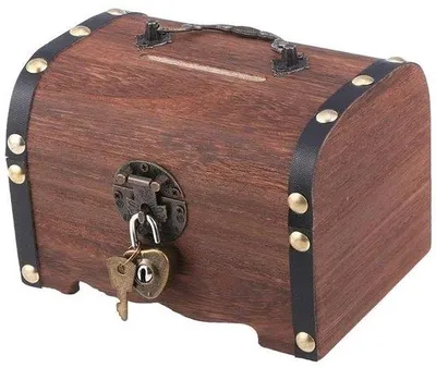 Produktbild von Holzschrank mit Schlösser - Vintage Schatzkästchen - Holz - Retro-Design - Dekoration - Hochwertiger Holzschrank