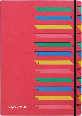 Produktbild von Deskorganizer 12 Fächer Classic rot 1-12 Packung mit 50 Stück