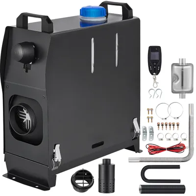 Obrázok produktu pre VEVOR 12 V parkovací ohrievač nafty do auta, naftový parkovací ohrievač vzduchu ohrievač vzduchu nafty 8 kW, vzduchový naftový ohrievač čierny pre auto RV lode nákladné autá obytný autobus (s jednou zásuvkou a 1 vzduchovým filtrom)