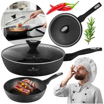 Produktbild von Edenberg Hohe Pfanne mit Deckel 22cm Antihaft Induktion