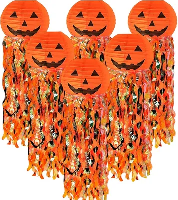 Produktbild von Papierlaternen Halloween, dekorativ, 6 Stück, für Halloween Dekoration