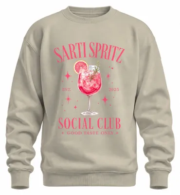 Obrázek produktu pro Sarti Spritz Social Club, vynikající kvalita, letní kolekce, mikina s kapucí, svetr, přírodní barva, velikost XXL