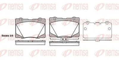 Produktbild von REMSA Bremsbeläge Satz Vorne Bremsklötze für HONDA LEGEND IV (KB) 1422.02