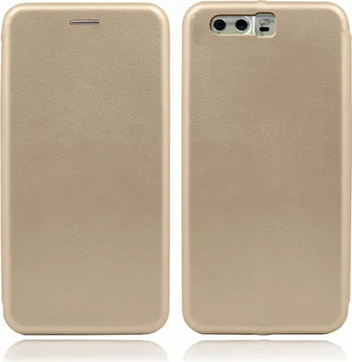 Produktbild von Handy Schutz Hülle für Huawei P10 Plus Handytasche mit Magnetdeckel Kartenfach und Standfunktion Klapphülle Gold