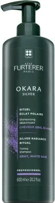 Image de Rene Furterer Okara Silver Toning Shampooing shampooing tonifiant pour cheveux blonds platine et gris 600 ml