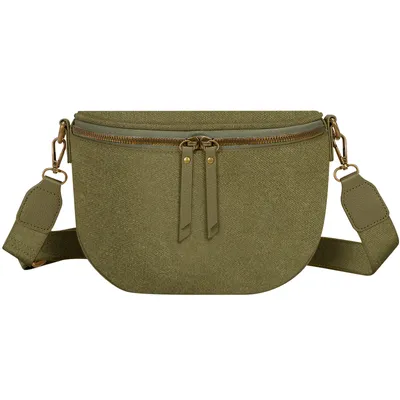 Image de Gallantry, sac banane avec bandoulière Luna en tissu, vert