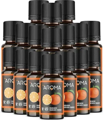 Produktbild von myAROMA Flavour Drops – Mandarine 17x10ml, kalorienfrei & vegan, natürliches Aroma für Küche und Getränke, Nr. 49