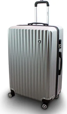 Produktbild von Barut Trolley Hartschalen Koffer Hartschalenkoffer Hardcase Größe XL - Modell General (Silber) MS-17270