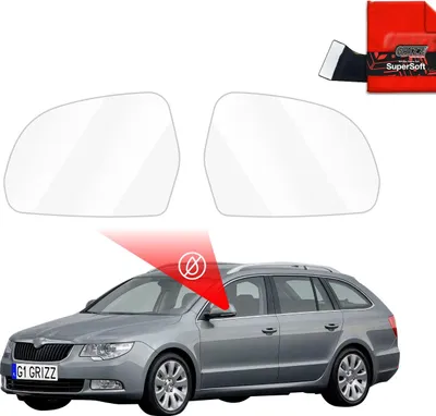 Immagine prodotto di Pellicola protettiva antipioggia Grizz Protector per specchietti esterni - Skoda Superb 2 (2008-2015)